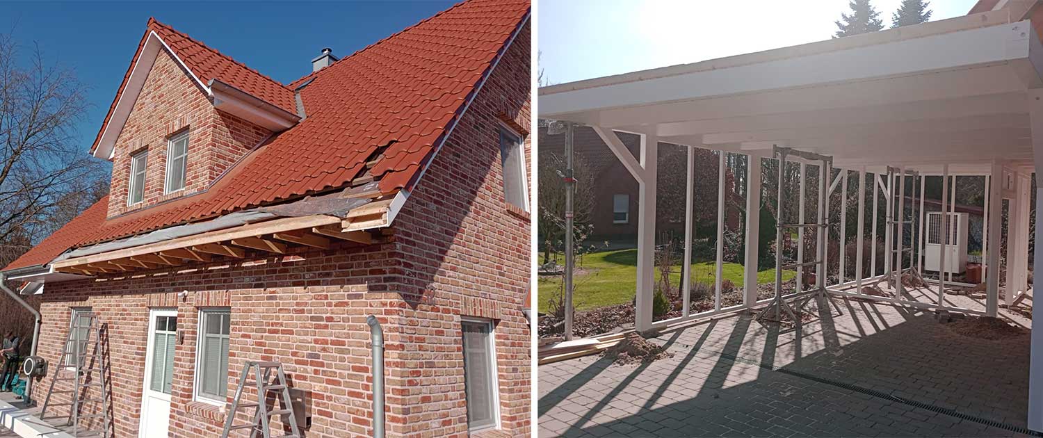 Neubau Carport - Holzbau Eichmann