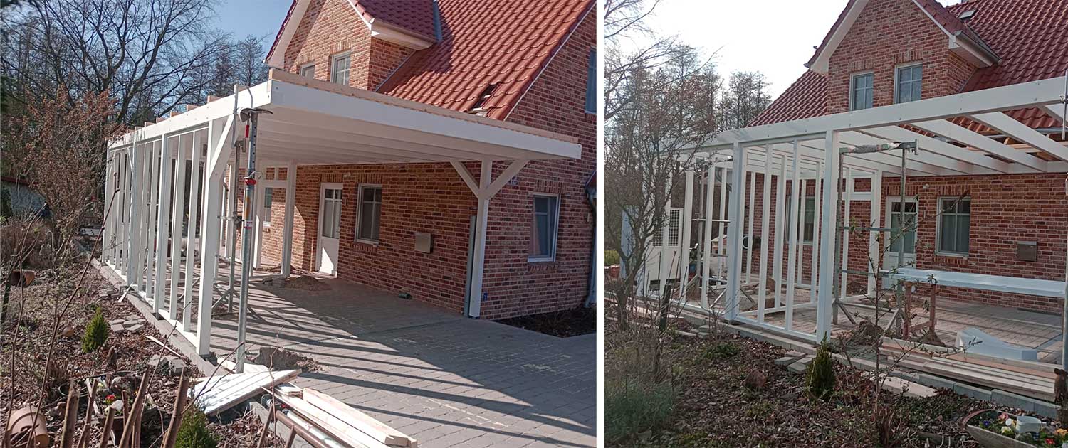 Neubau Carport - Holzbau Eichmann